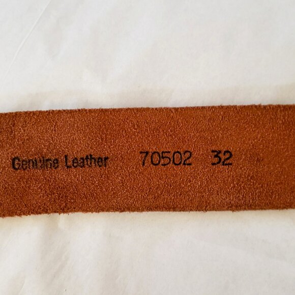 Tulliani Brown  32W- Rustic Leather Belt - Picture 4 of 5